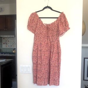 J Crew floral cap sleeve sundress with pockets